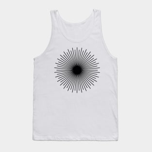 Star Burst Black Graphic Tank Top